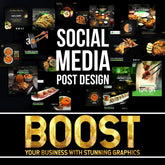 Collage of social media post designs showcasing food promotions and discounts to boost business engagement.