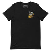 Alligator Alcatraz shirt featuring a crocodile graphic with a fun Florida prison theme on a black unisex tee.