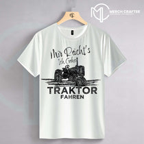 T-Shirt Designs für Deutsch merch by amazon featuring a tractor graphic and German text 'Mir Reicht's Ich Gehe Traktor Fahren'