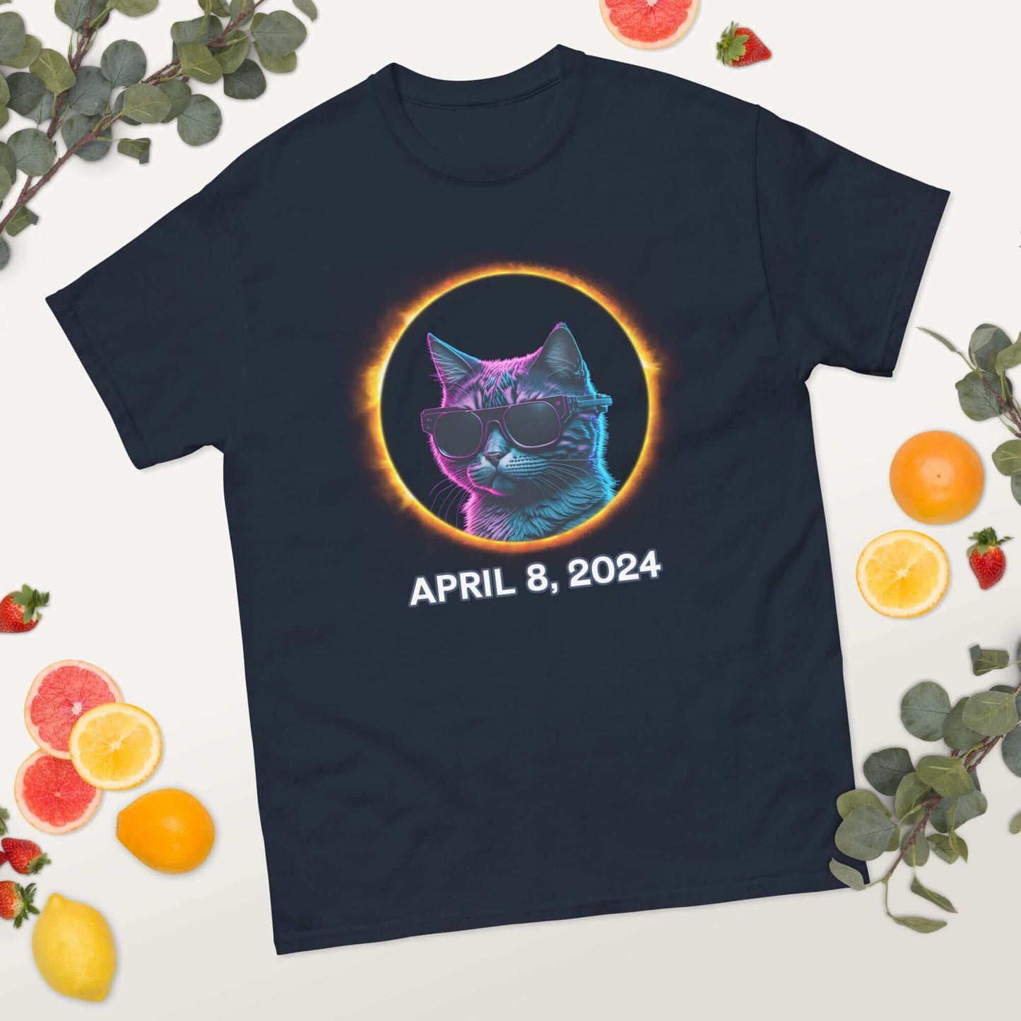 Solar Eclipse Glasses Cat April 8, 2024 classic tee