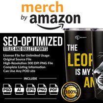 Custom Tumbler Designs for Merch by Amazon showcasing SEO-optimized titles and high-resolution file details.