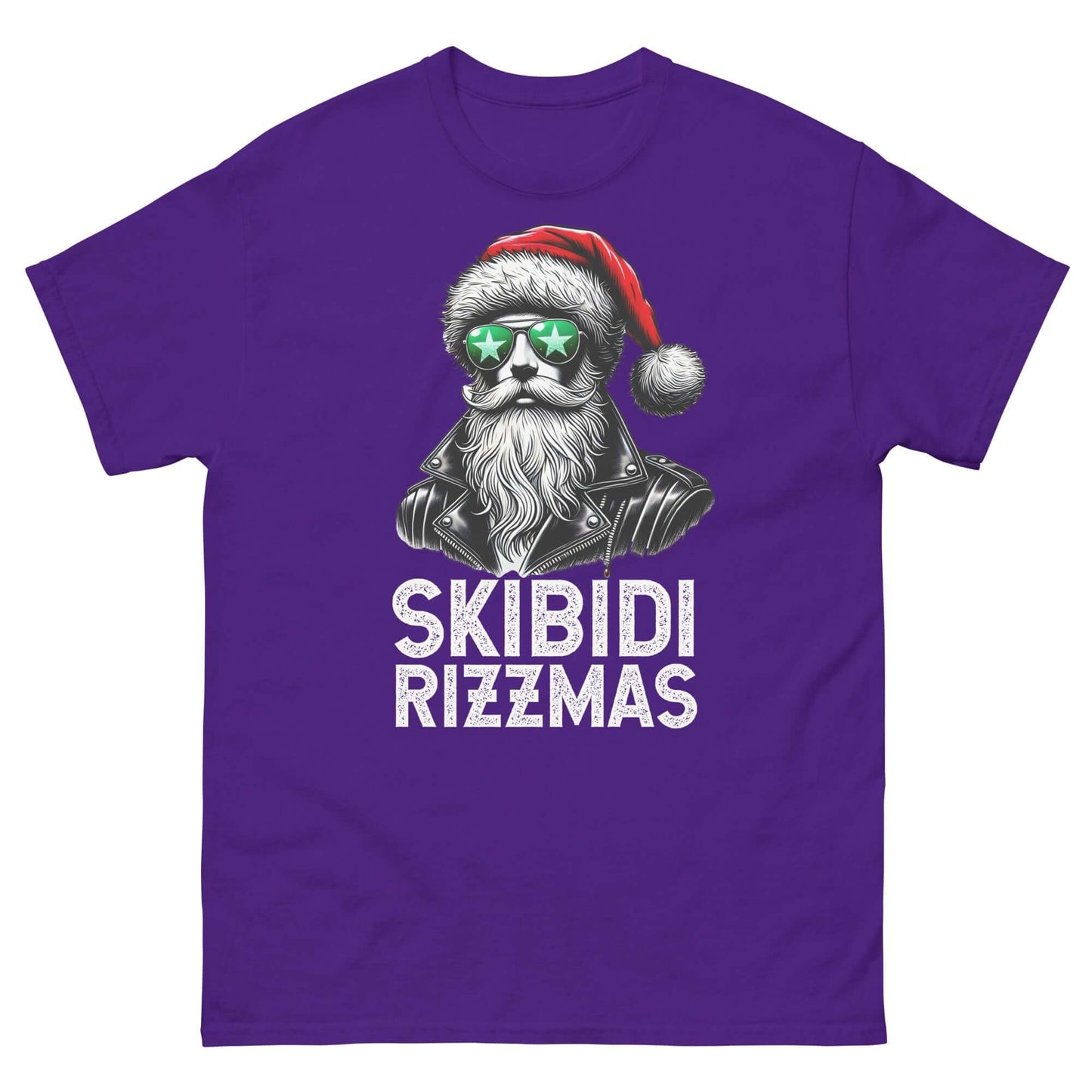 Skibidi Rizzmas Christmas Rizz Santa Claus unisex classic t-shirt with a cool Santa design and festive colors.