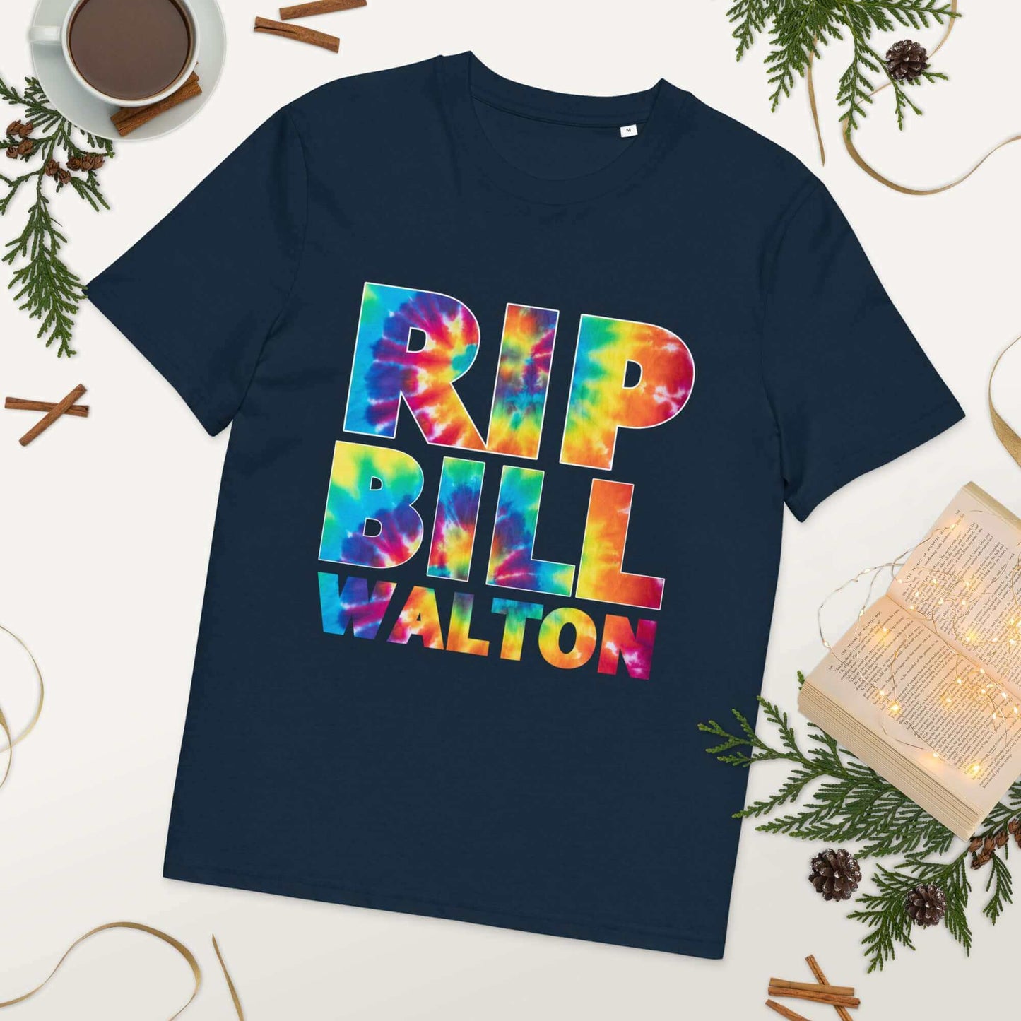 RIP Bill Walton Tie Dye Unisex organic cotton t-shirt