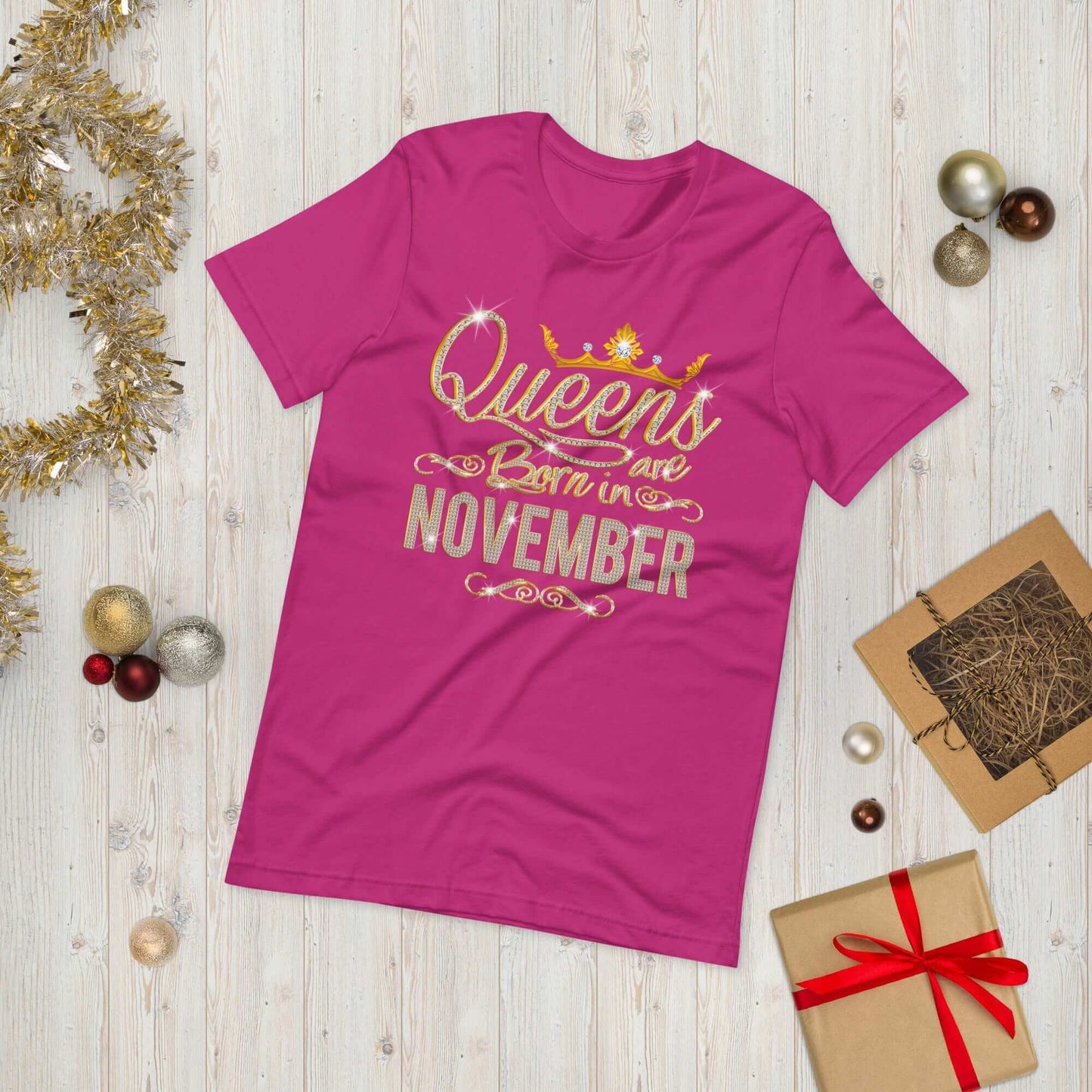 Queens Are Born in November Birthday Gift T-shirt