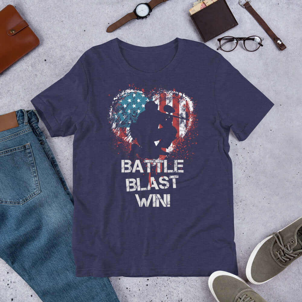 Paintball Patriots Unite: Distressed USA Flag Unisex t-shirt 🇺🇸