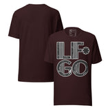 LF*GO Funny Retro Unisex T-Shirt featuring distressed typography, perfect for sports fans and casual wear.