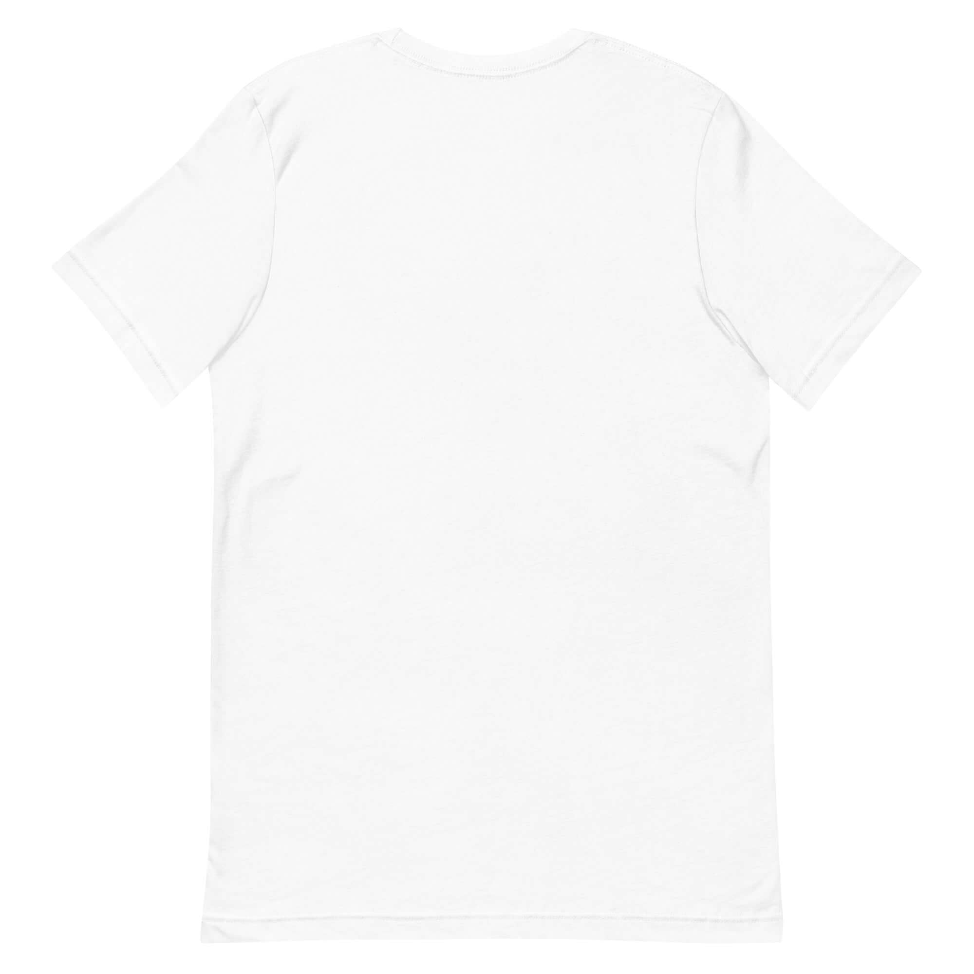 Back view of a white 'Mommy's Little Meatball' baby t-shirt, perfect for playful and stylish toddlers.