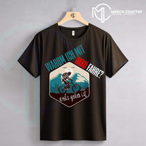 T-Shirt Designs für Deutsch merch by amazon mit Fahrrad-Design und kreativem Spruch